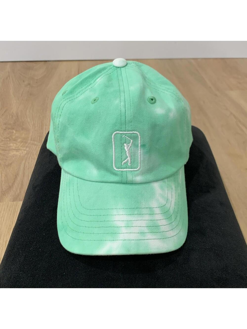 PGA Tour Women’s Tie Dye Golf Hat Light Green Strapback Moisture Wicking